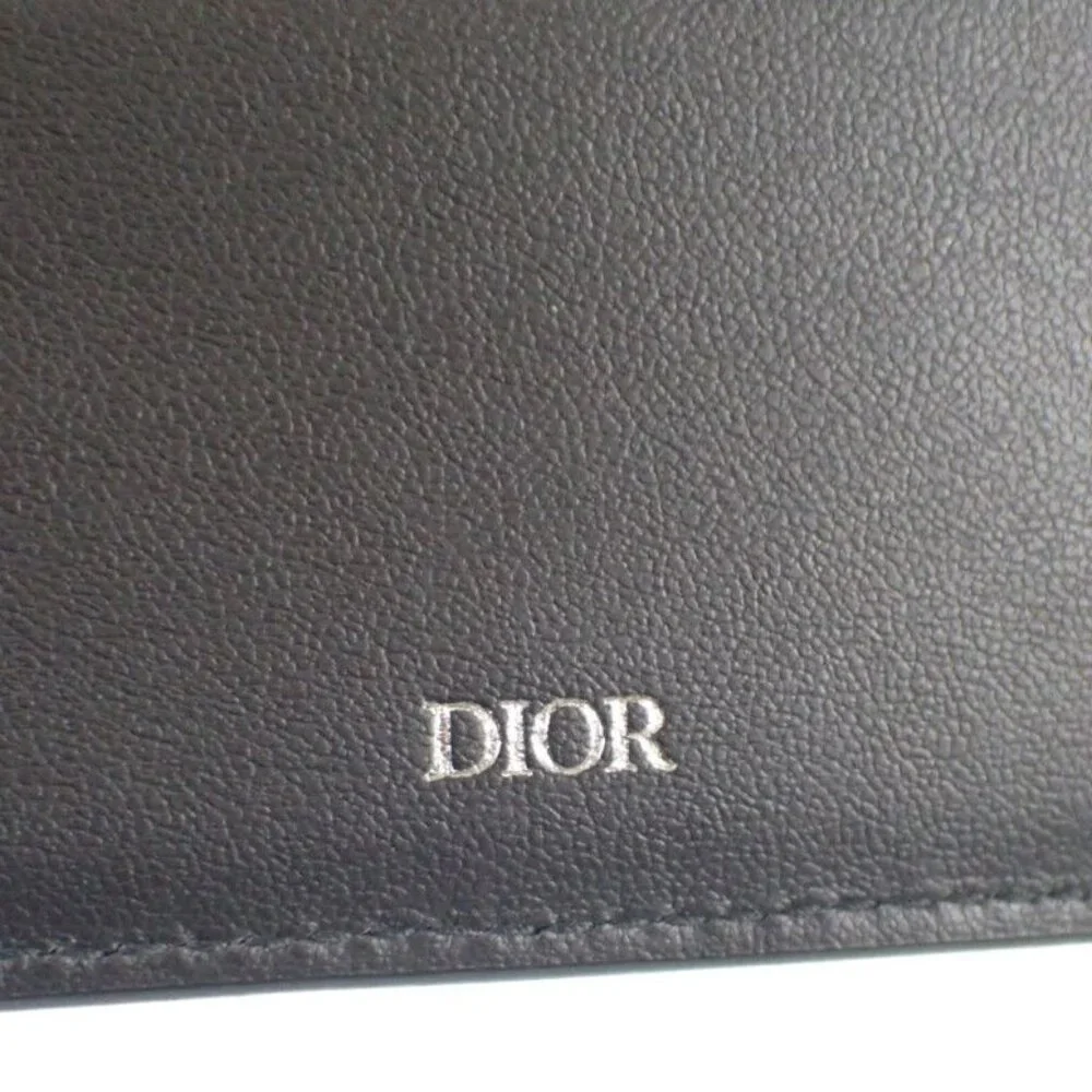 Christian Dior CD Icon Wallet 2 Cdi h00 N Bifold Wallet Grain Calf Leather - Picture 9 of 13